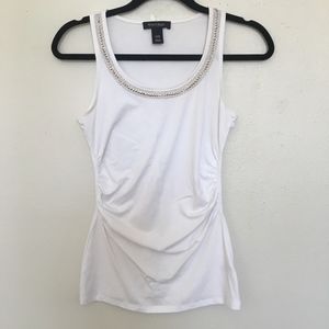 ‼️LAST CHANCE‼️ WHBM rouged sequins white tank
